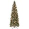 Best Choice Products Pre-Lit Partially Flocked Pencil Christmas Tree w/ Pine Cones, Foldable Stand